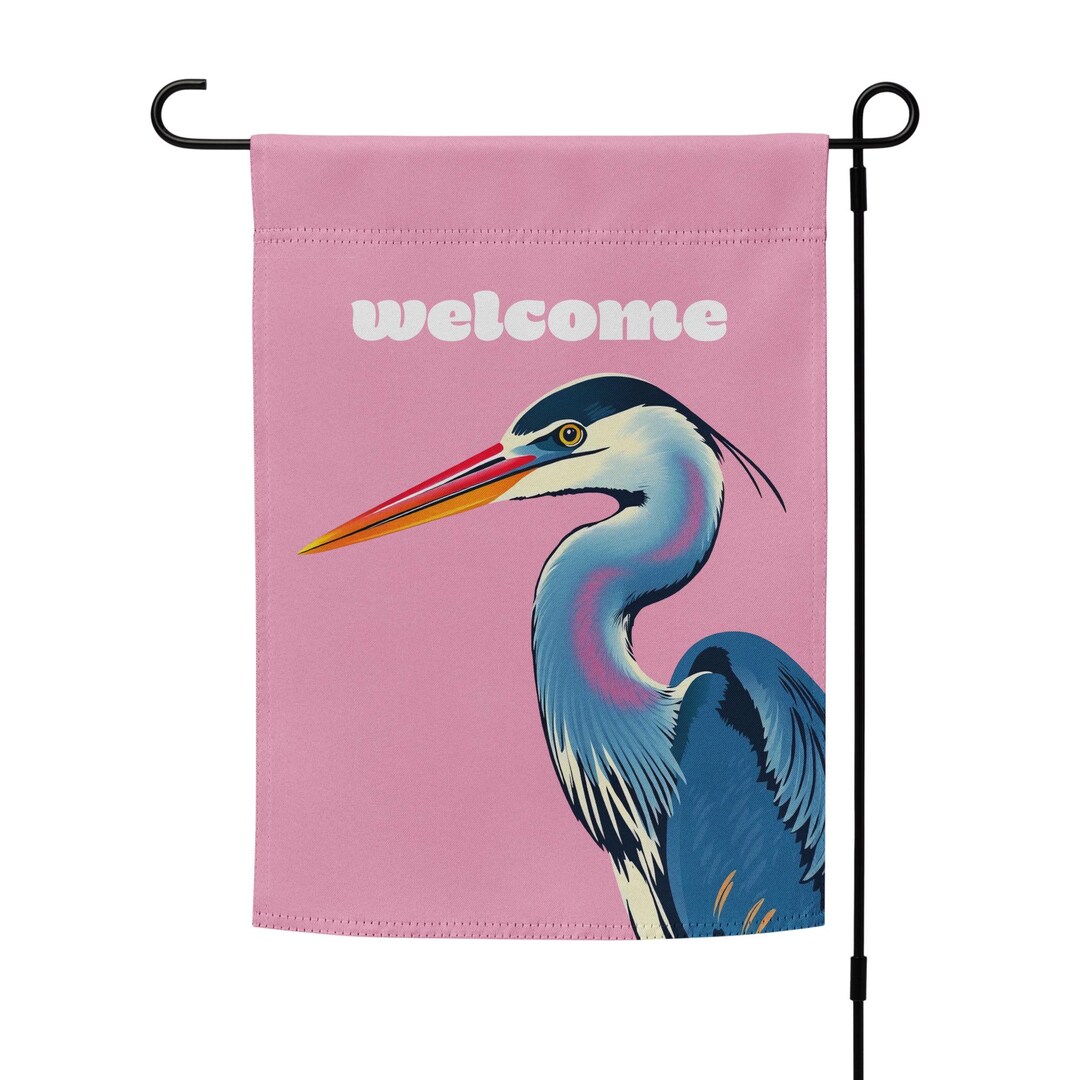 Heron Tartan Crest Garden Flag - Welcome Style