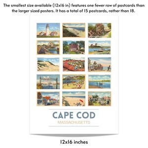 Cape Cod, MA Vintage Postcard Poster | Cape Cod Travel Print ...