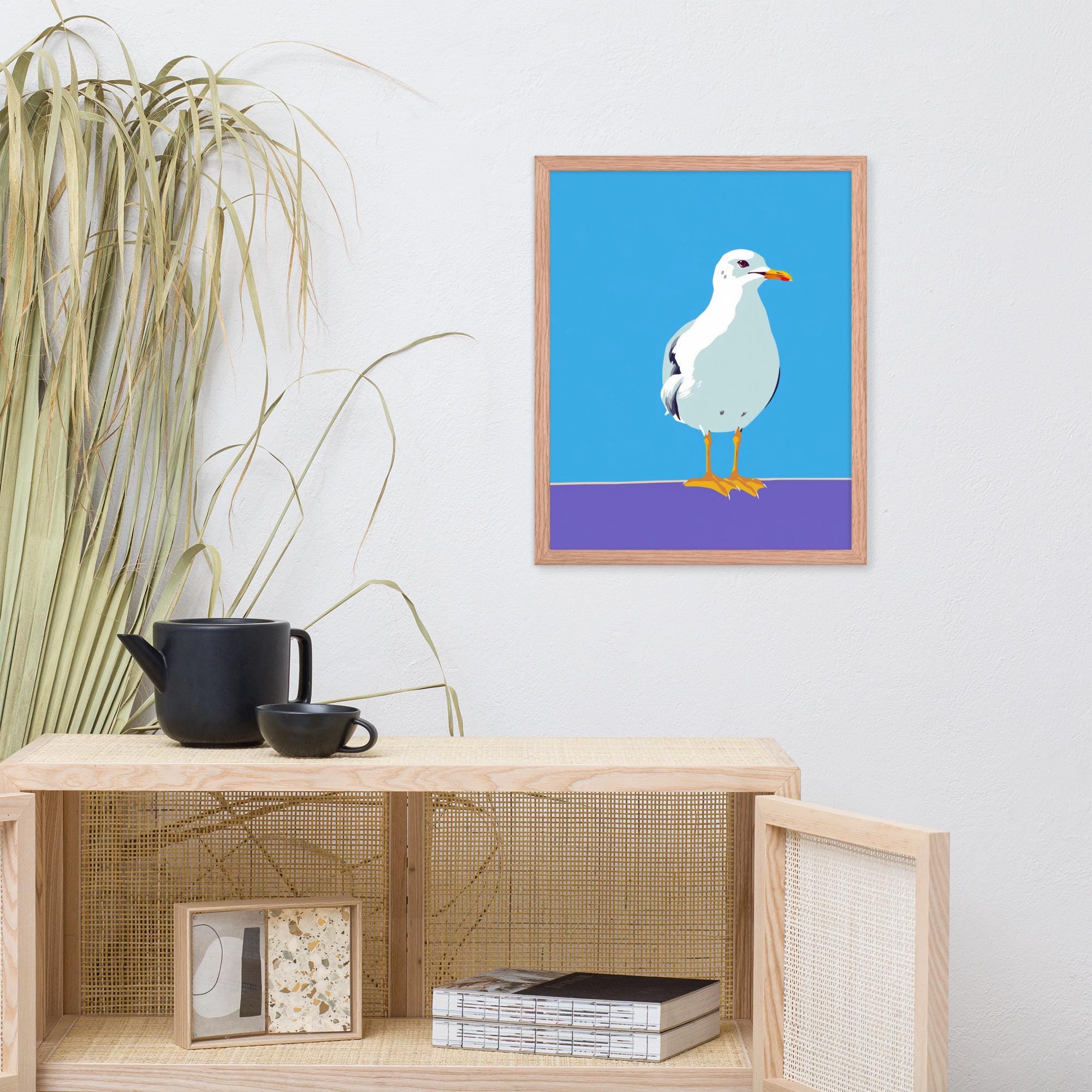 Seagull Art Print | Pop Art Seagull Wall Art | Gift for Bird Lover ...