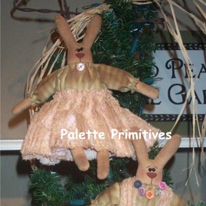 MINI PRIM BUNNIES, Boy and Girl Doll Pattern -  E-Pattern/Instant Download