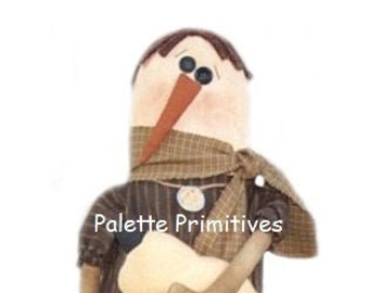 Primitive Snowman, Sewing Pattern, A J BIGGINS -  E-Pattern/Instant Download