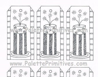 Printable Hang Tags, Firecracker Hang Tag, Instant Download PDF