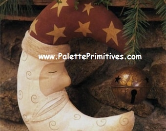 CRESCENT MOON SANTA - Instant Download E-pattern  (Large-16x20 when completed)