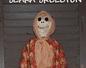 SCARA SKELETON Primitive Halloween Skeleton Woman - E-pattern/Instant Download