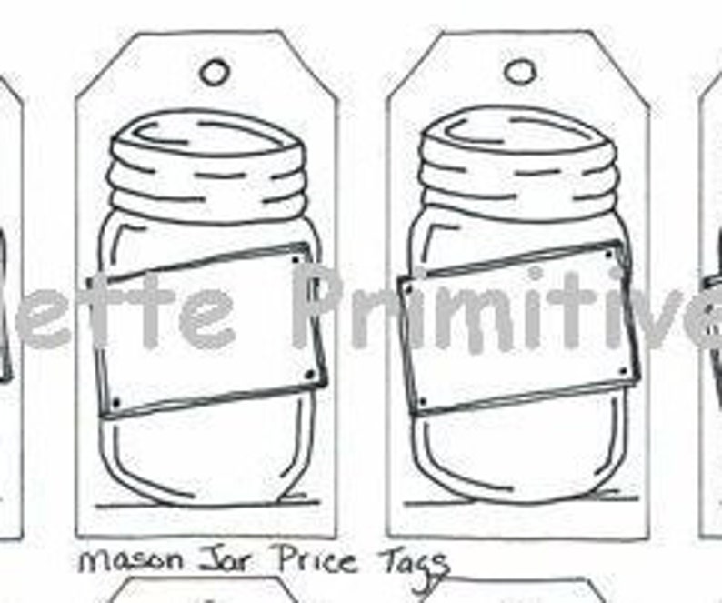 Printable Hang Tags, Mason Jar Price Tags, Gift Tags, Instant Download ...