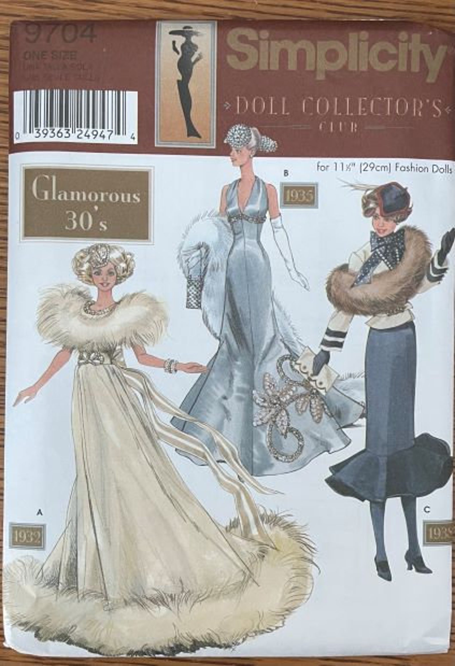 Simplicity Doll Collectors Club Pattern Simplicity 9704 Etsy