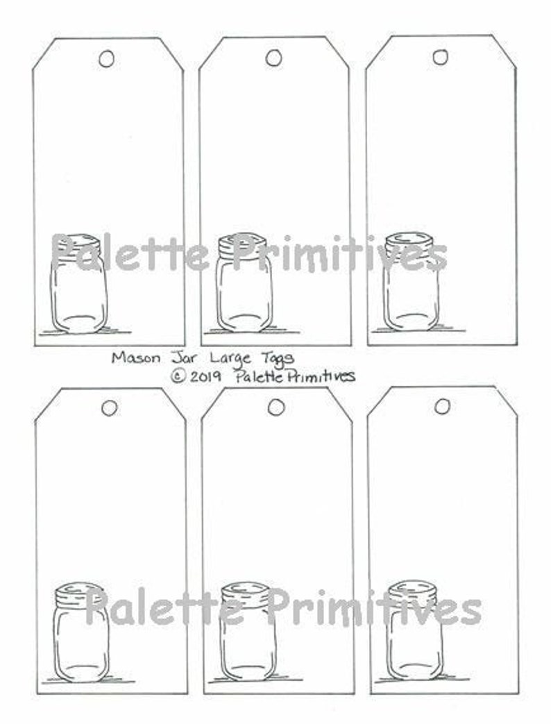 Printable Hang Tags Mason Jar Large Hang Tags Instant Etsy