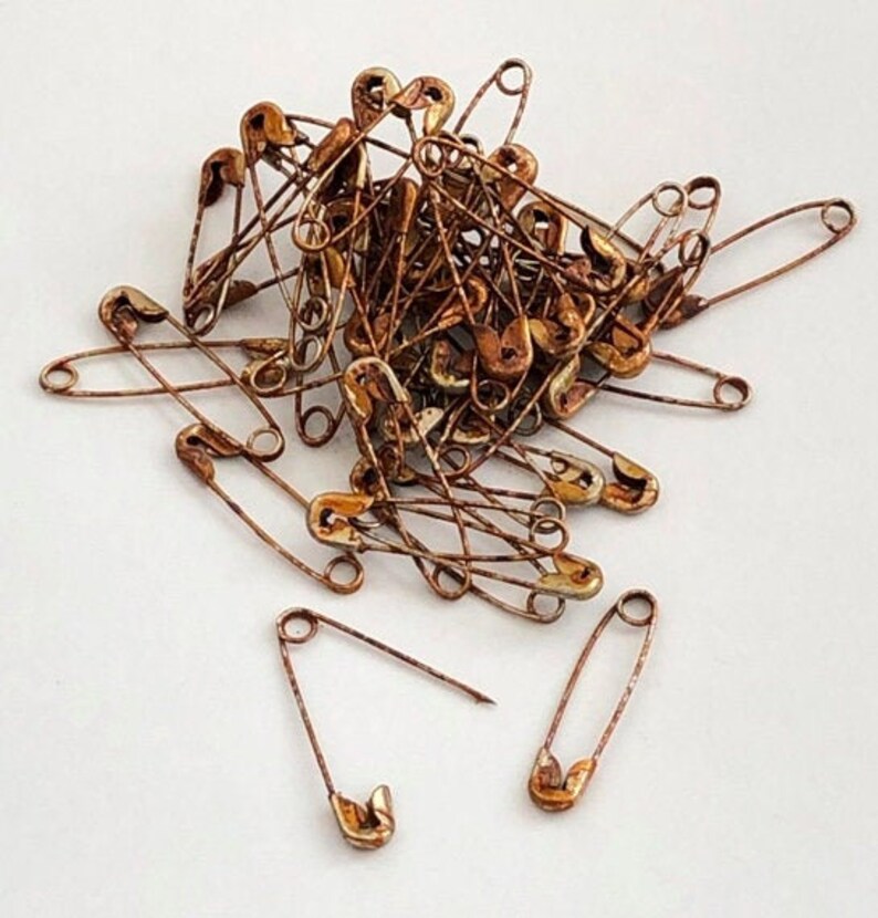 Rusty Safety Pins 1 50/package Etsy
