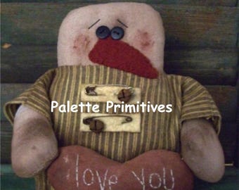 LOVE YOU SNOWMAN - E-pattern/Instant Download