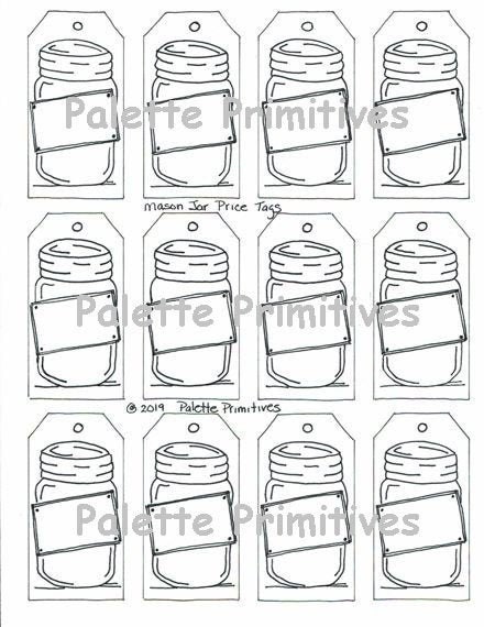 Printable Hang Tags, Mason Jar Price Tags, Gift Tags, Instant Download ...