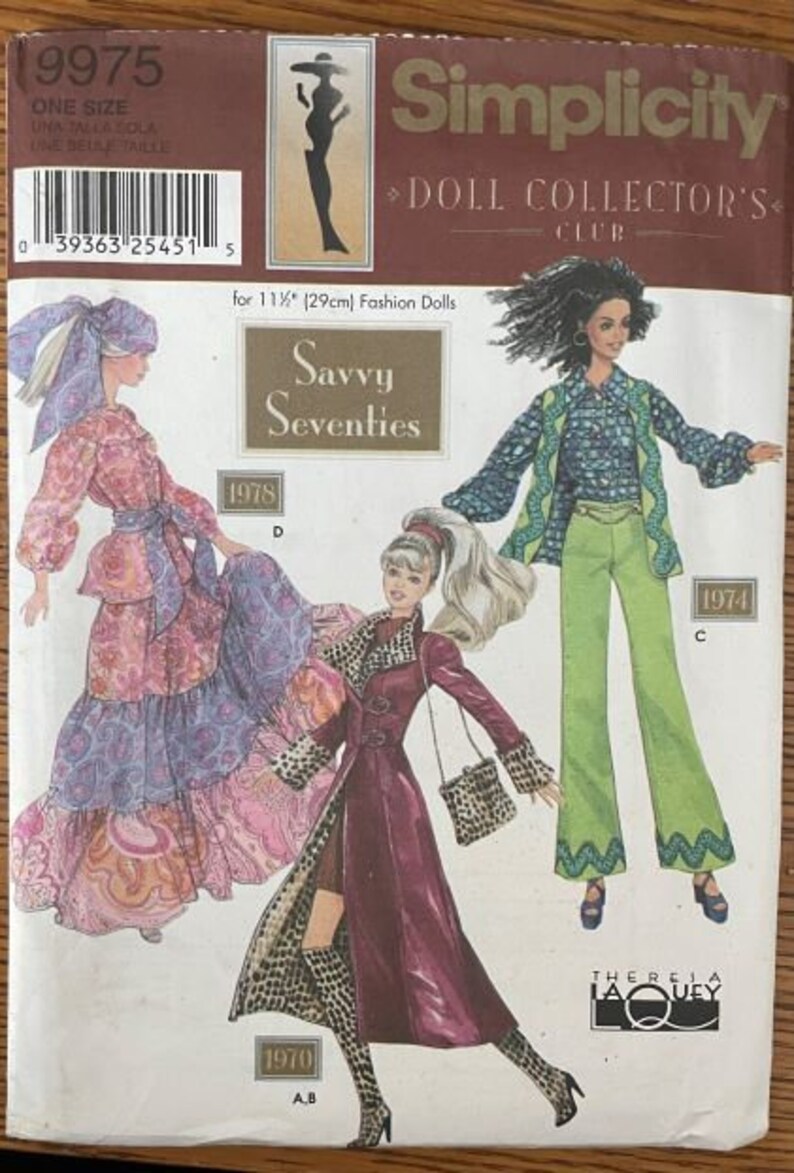 Simplicity Doll Collectors Club Pattern Simplicity 9975 Etsy