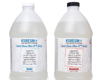 KSRESIN Liquid Stone Ultra UV™ Epoxy Resin - U.V. Resistant Table Top Epoxy Resin for Countertops, Bartops, DIY Projects