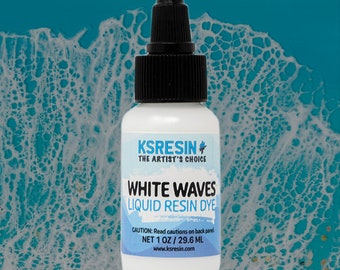 White Waves - Liquid Resin Dyes for Coloring Epoxy and Epoxy Ocean Art 1oz