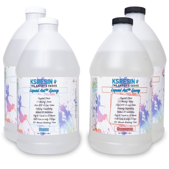 Clear Epoxy Resin: 2 Part Epoxy Resin Kit (1 Gal): Free US Delivery –  ArtResin