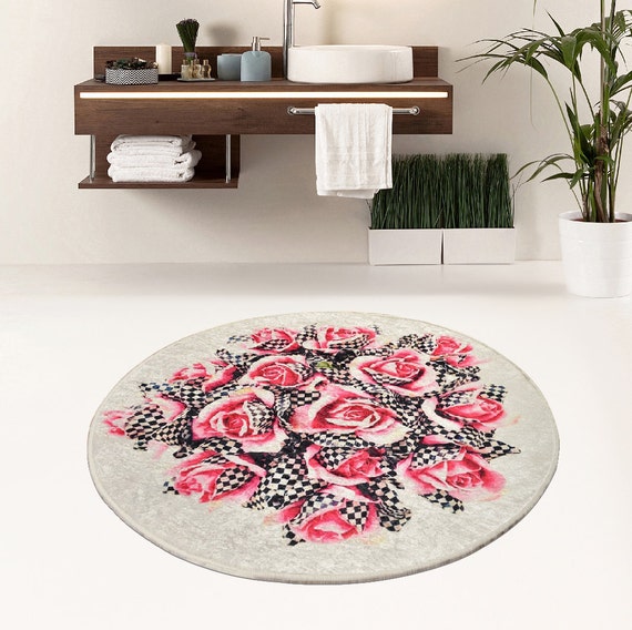 Aesthetic Bouquet Floral Design Non Slip Round Rug Pads for Bedroom Bathroom Kitchen Teen’s Room Decor for Girls Boys Floor Mat Study Chair Pad Area Rug 3' Aesthetic Bouquet Floral Design Non Slip Round Rug Pads for Bedroom Bathroom Kitchen Teen’s Room Decor for Girls Boys Floor Mat Study Chair Pad Area Rug 3'