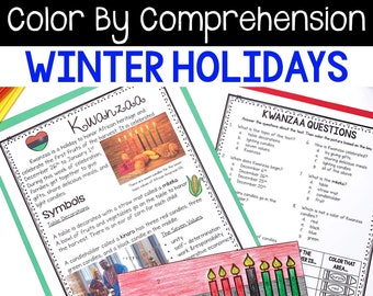 Winter Holidays Around The World Nonfiction Passages Color By Comprehension
