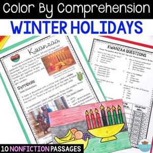 Winter Holidays Around The World Nonfiction Passages Color By Comprehension