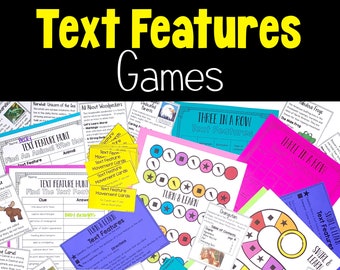 Nonfiction Text Features Games & Reading Center Activities