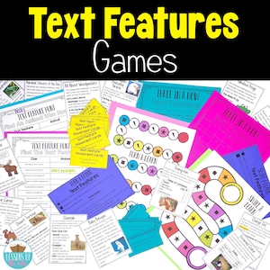 Nonfiction Text Features Games & Reading Center Activities