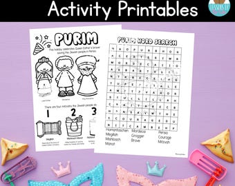 Purim Activities, Queen Esther Printables, Hamantaschen Activity