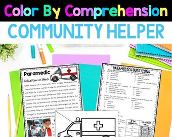 Community Helper Comprehension Nonfiction Passages Color By Comprehension