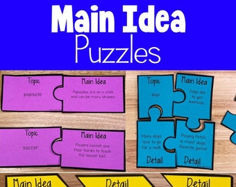 Main Idea Activity Puzzle