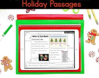 Christmas Text Features Hanukkah Kwanzaa Reading Passages Worksheets & Digital