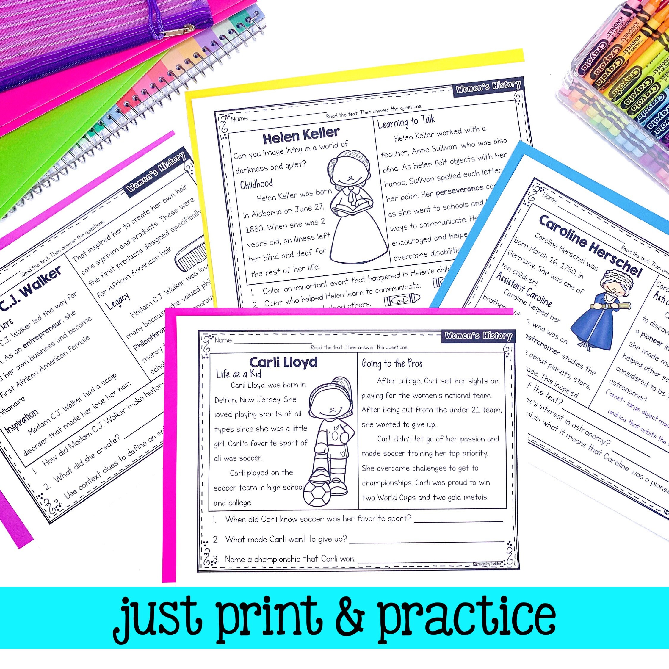 Womens History Month Nonfiction Passages Reading Comprehension ...