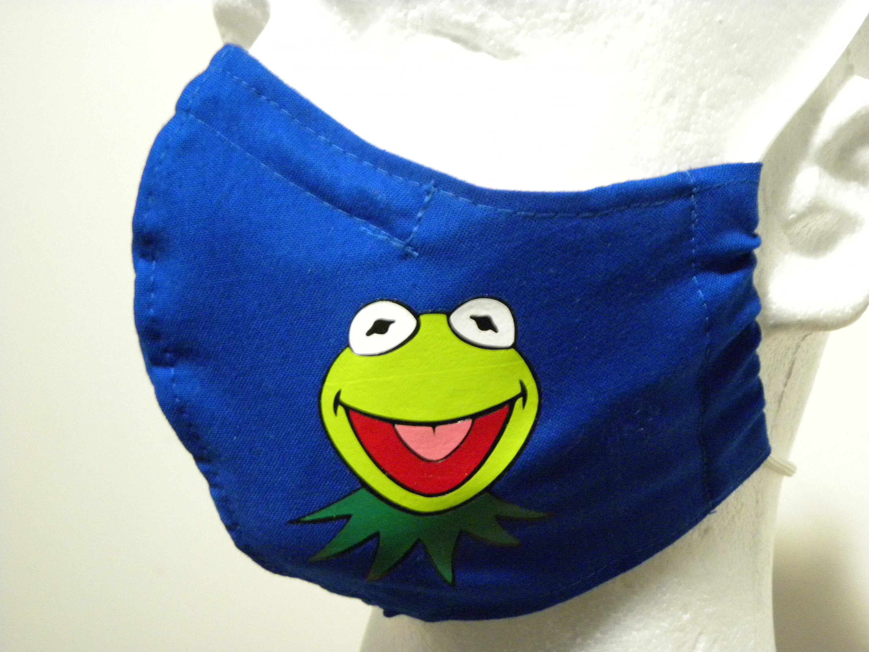 Face Mask Kermit the Frog Muppet on Royal Blue Adult 100% | Etsy