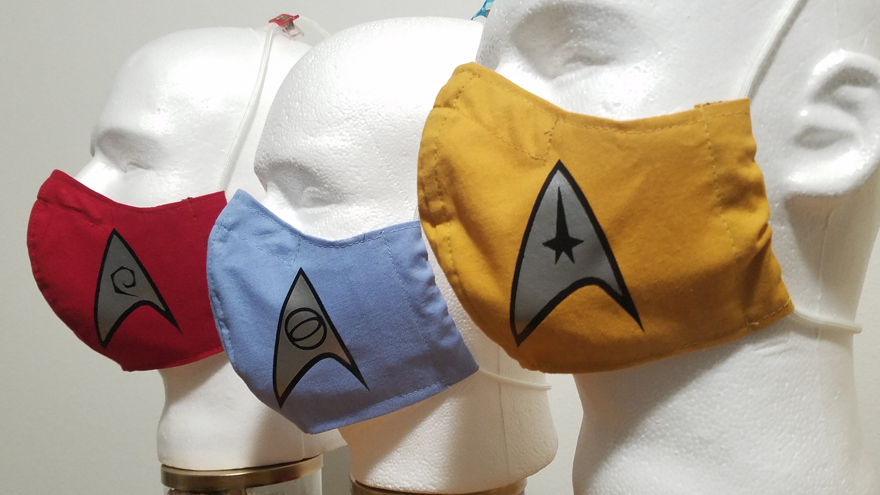 Face Mask Set of Three Star Trek TOS Command Engineering Etsy