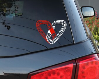 Carabiner Love To Climb -  Bouldering Rock Climbing Decal Sticker