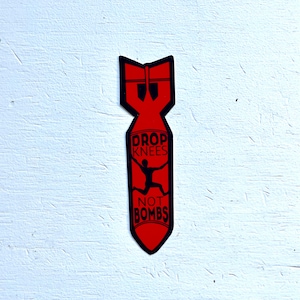 Drop Knees - Not Bombs - Climber&#39;s Peace -  Rock Climbing Bouldering Lead Belay Decal Sticker