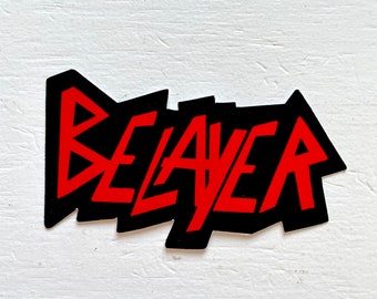 Belayer -   Rock Climbing Climb Lead Belay Slayer Decal Sticker