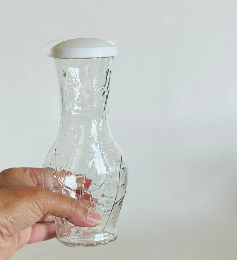 1970's Vintage Good Seasons Salad Dressing Cruet Glass Bottle With