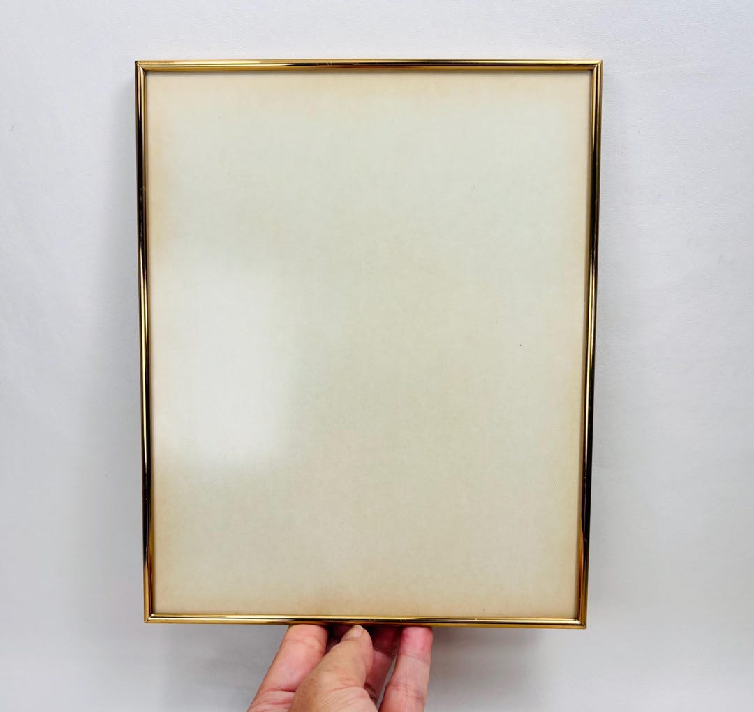 Vintage Gold Tone 8x10 Metal Picture Frame Easel Back or Hang on the ...