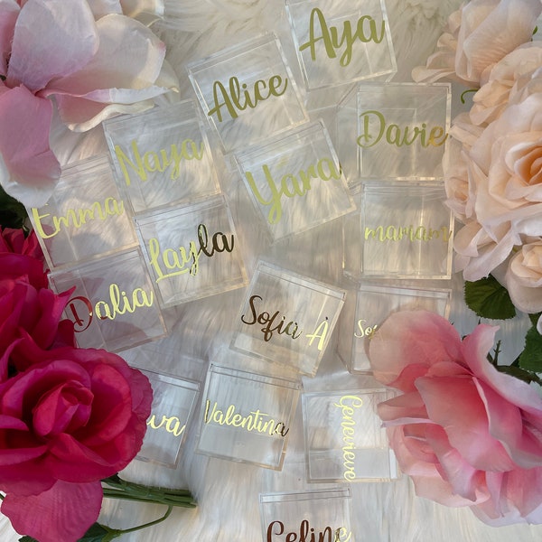 Personalized acrylic mini boxes | wedding favors | personalized favors