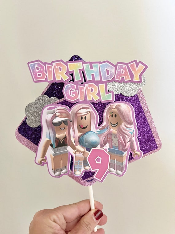 Party Decoration - Cake Topper - Roblox Theme - Roblox Girl