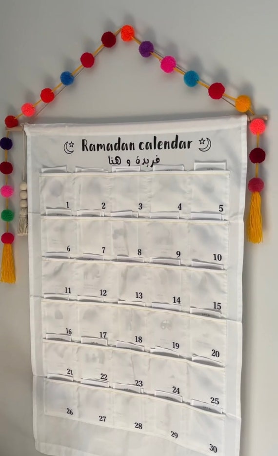 Calendrier de l'Avent 2023 Calendrier de l'Avent DIY Ramadan Décoration  2024 Aïd Moubarak Décor de Noël Kareem Ramadan Ornement Islamique Musulman  Calendrier