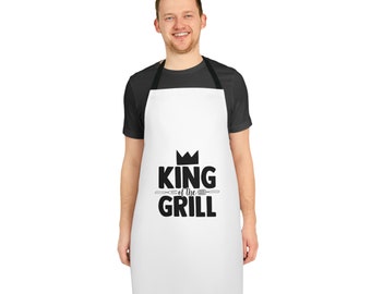 king of the grill apron, Father's day gift, Birthday gift for him