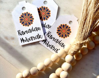 Ramadan mubarak étiquettes cadeau - ensemble de 15