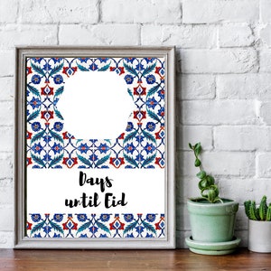 Ramadan Eid countdown poster, instant download - NO SHIPPING