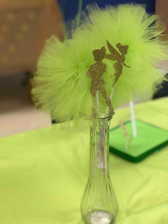 Tinkerbell And Peter Pan Centerpieces Set Of 2 Etsy