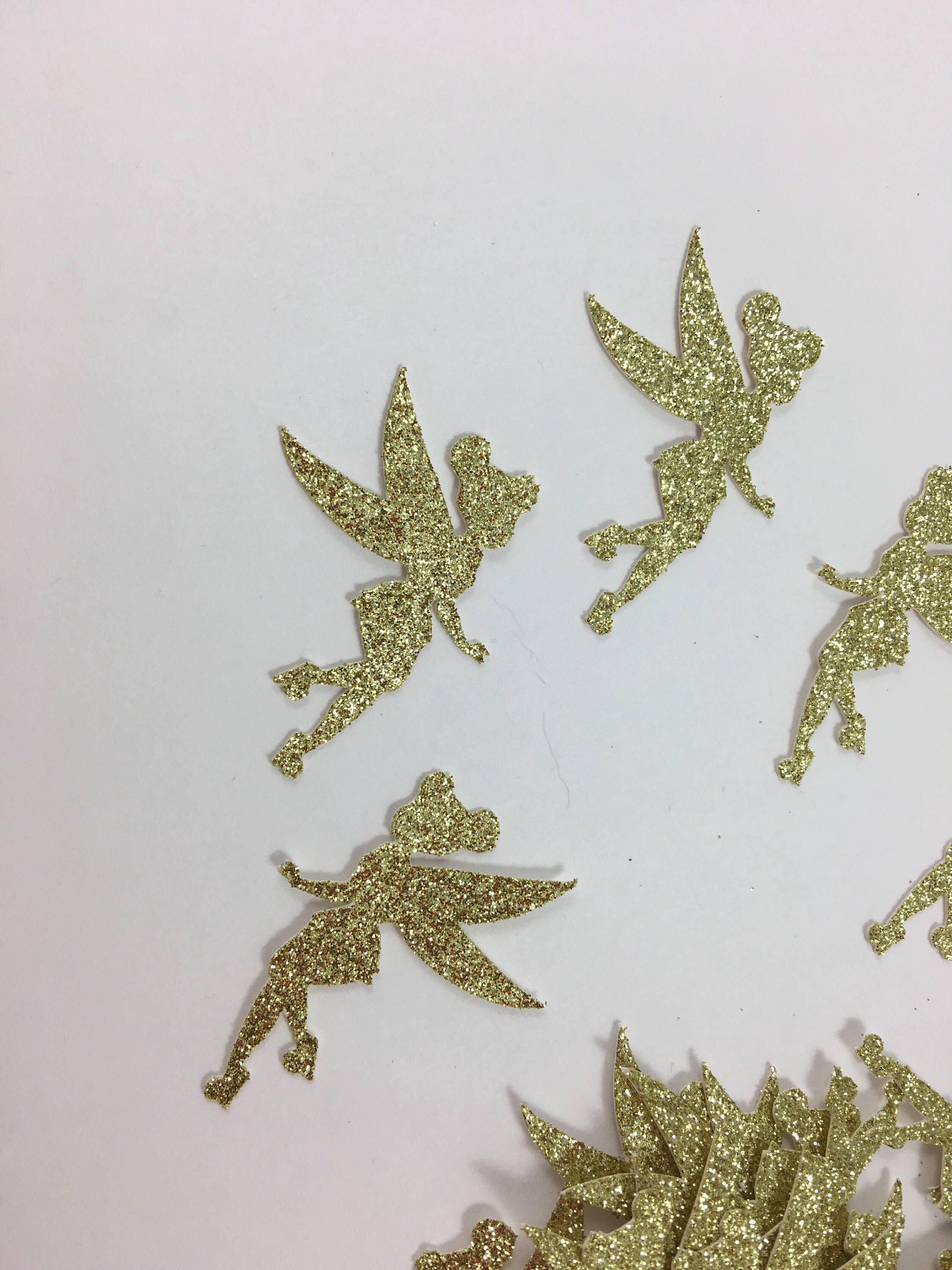 Tinkerbell Gold Fairy Confetti Table Confetti Birthday Confetti Tinkerbell Party Decor Tinkerbell Confetti set of 25