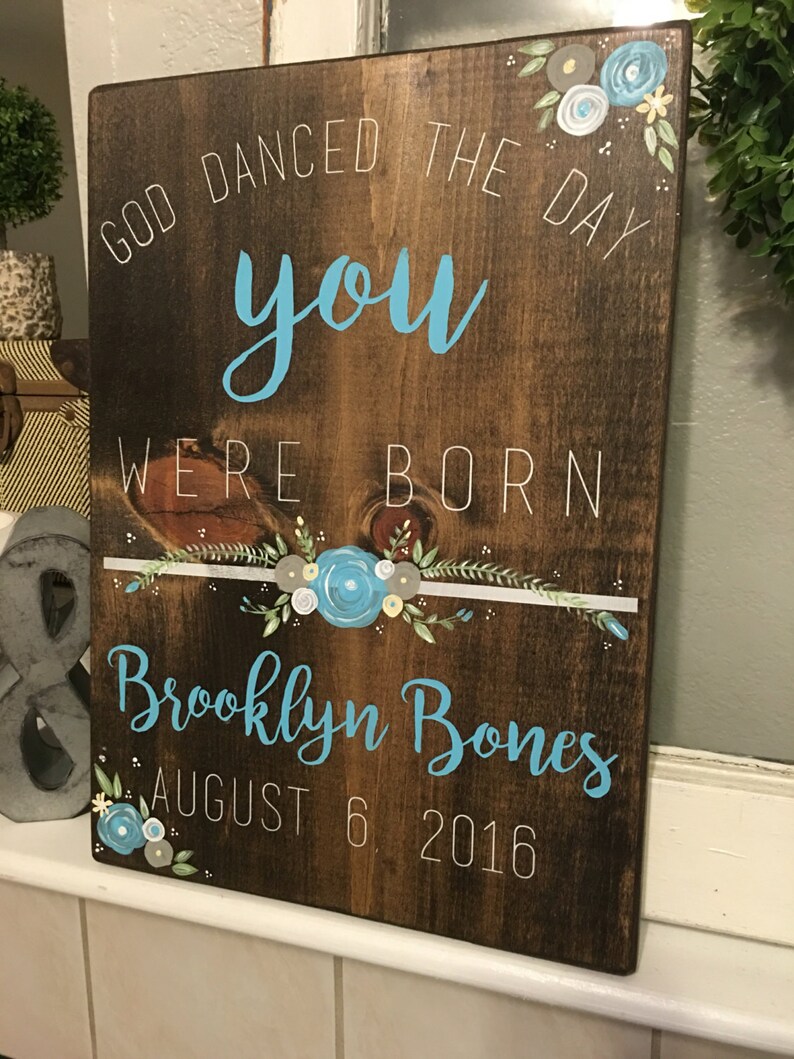 God Danced The Day You Were Born Nursery Decor Gift for Etsy