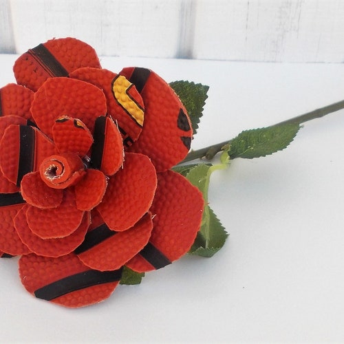 Basketball Rose in Full Bloom Etsy