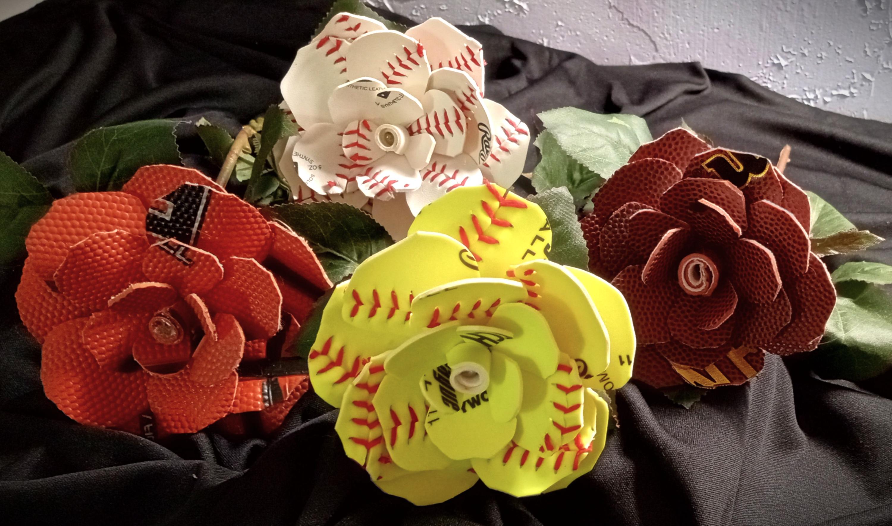 Football Related Roses Football Rose in Full Bloom - Etsy