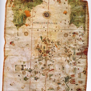 Carte de Juan de la Cosa - peler et coller le sticker mural amovible