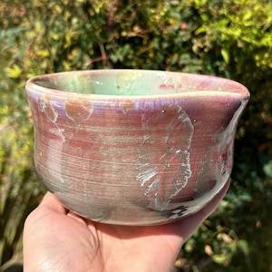 Crystalline Glazed Dinner Bowl Handmade Soup Bowl