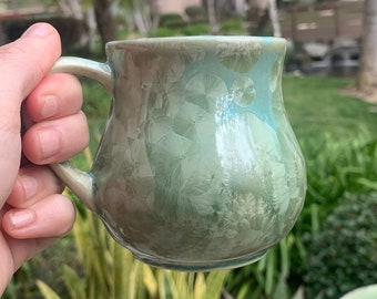 Handmade Espresso or Double Espresso Cup Crystalline Glazed Espresso Mug