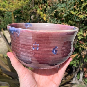 Crystalline Glazed Dinner Bowl Handmade Soup Bowl